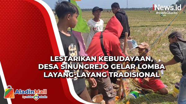 Lestarikan Kebudayaan, Desa Sinungrejo Gelar Lomba Layang-Layang Tradisional