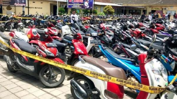 Kerahkan Ratusan Petugas, Polresta Mataram Sita 282 Motor yang Balap Liar di Jalanan Kota