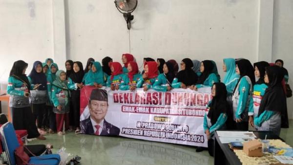 Dinilai Tegas dan Ikhlas, Prabowo Didukung Emak-Emak Situbondo Jadi Presiden