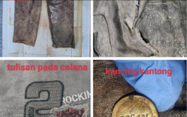 Petunjuk yang ditemukan terkait penemuan mayat tinggal tulang. (Foto: Ist)