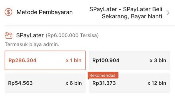 langkah menggunakan SPayLater. (Foto: dok Shopee)