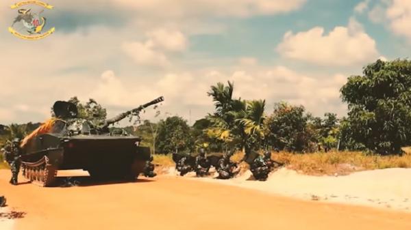 Marinir. Batalyon Infanteri Marinir memiliki satu peleton tempur khusus yang bertugas menjaga Selat Malaka. (Foto: Youtube Jenderal Andika Perkasa).