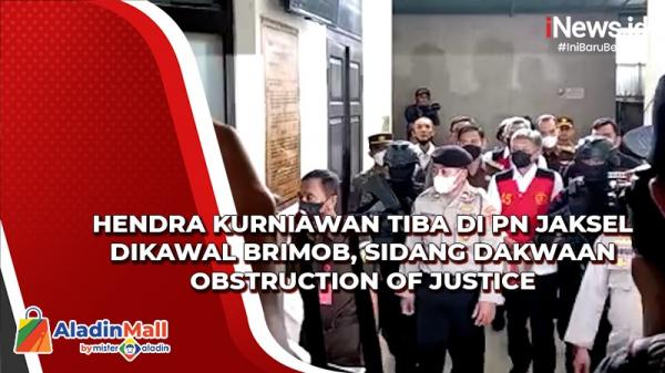 Sidang Dakwaan Obstruction of Justice, Hendra Kurniawan Dikawal Brimob Tiba di PN Jaksel