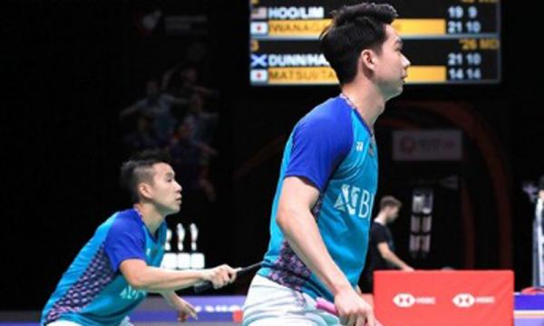 Penampilan ganda putra Indonesia Kevin Sanjaya Sukamuljo/Marcus Fernaldi Gideon di babak pertama Denmark Open 2022 jadi buah bibir. (Foto: Twitter/@INABadminton)