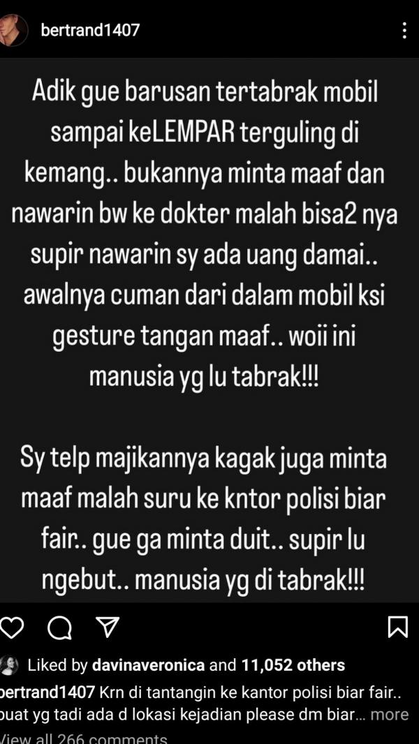 Screenshot 20221021 093853 Instagram Postingan kemarahan Bertrand Antolin di medos. (Foto: instagram)