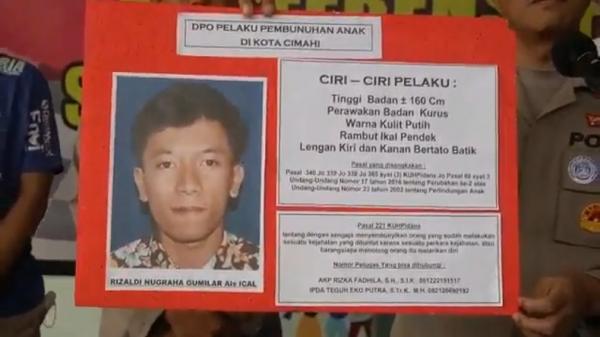Nama dan tampang pembunuh Shakila di Jalan Mukodar, Cibeureum, Kota Cimahi. (FOTO: iNews/YUWONO WAHYU)