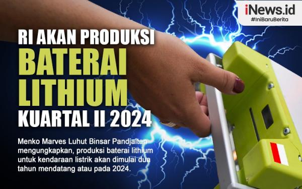 Infografis RI Akan Produksi Baterai Lithium Kuartal II 2024