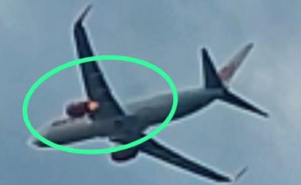 Pesawat Lion Air dilaporkan mendarat kembali ke Bandara Soekarno-Hatta (Soetta), Tangerang, Rabu (26/10/2022) usai salah satu mesin terbakar. (Foto: Istimewa)