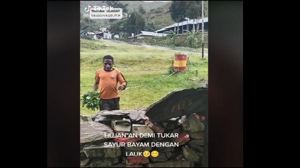 Video Viral Anak Tukar Bayam dengan Mi Instan ke Rumah Warga untuk Lauk, Netizen Menangis