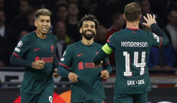 Liverpool menang 3-0 atas Ajax Amsterdam pada matchday kelima Grup A Liga Champions di Amsterdam Arena, Kamis (27/10/2022) dini hari WIB. (Foto: REUTERS/Piroschka Van De Wouw)