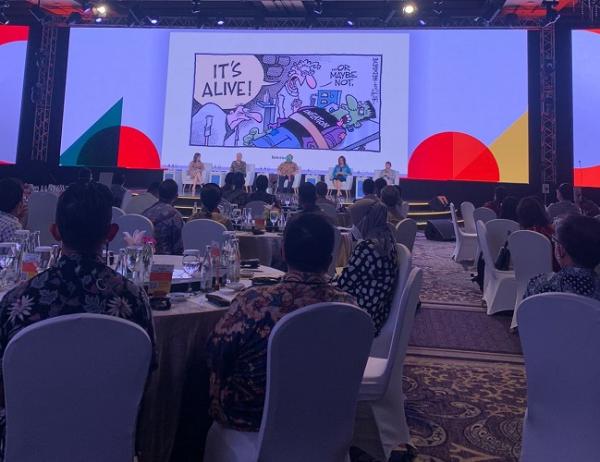 Danamon bersama MUFG Bank dan Adira Finance kembali berkolaborasi dengan menggelar acara economic outlook bertajuk The Indonesia Summit 2023. (Foto: dok Bank Danamon)