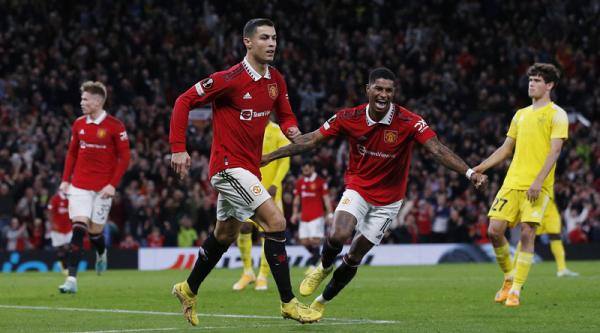 Manchester United Vs Sheriff Manchester United bantai Sheriff Tiraspol 3-0 pada matchday kelima Grup E Liga Europa di Old Trafford Jumat (28/10/2022) dini hari WIB. (Foto: REUTERS/Craig Brough)