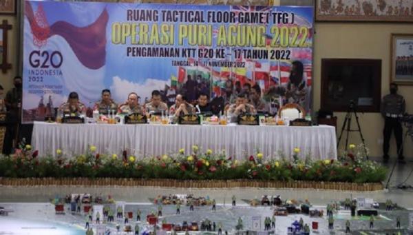 Tactical Floor Game (TGF) pengamanan KTT G20. (Foto: Ist)