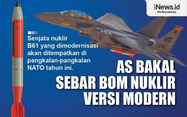 Infografis AS Akan Sebar Bom Nuklir Versi Modern B61-12 Ke Eropa