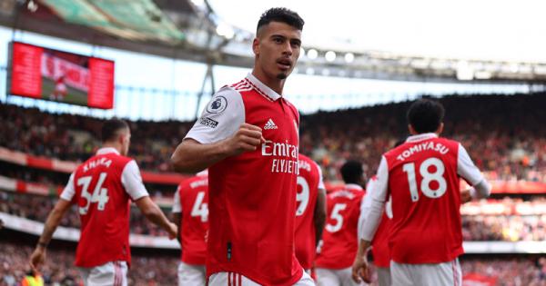 Arsenal Arsenal terlalu tangguh untuk Nottingham Forest pada pekan ke-14 Liga Inggris di Emirates Stadium, Minggu (30/10/2022) malam WIB. The Gunners menang telak 5-0. (Foto: Reuters)