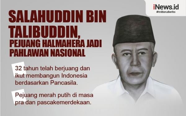 Infografis H Salahuddin Talabuddin, Pahlawan Nasional Asal Halmahera Tengah