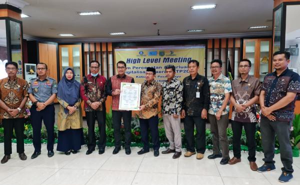 Highb Level Meeting Tim Percepatan dan Perluasan Digitalisasi Daerah (TP2DD). (Foto: dok Pemkab Paangkayu)