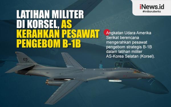 Infografis Latihan Militer di Korsel, AS Kerahkan Pesawat Pengebom B-1B