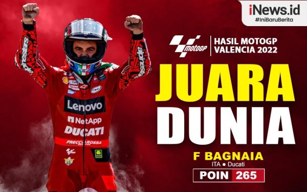 Infografis Francesco Bagnaia Juara Dunia MotoGP 2022