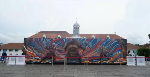 Ilustrasi Kota Tua2 Mural sepanjang 12 meter di kawasan Kota Tua. (Foto: istimewa)
