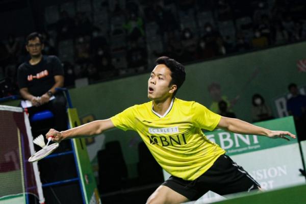 Ginting Bright Up Anthony Sinisuka Ginting menjadi juara grup A Bright Up Cup 2022. Hasil itu didapat usai Ginting menang 25-23 atas wakil Malaysia, Ng Tze Young. (foto: Aldhi Candra/MPI).