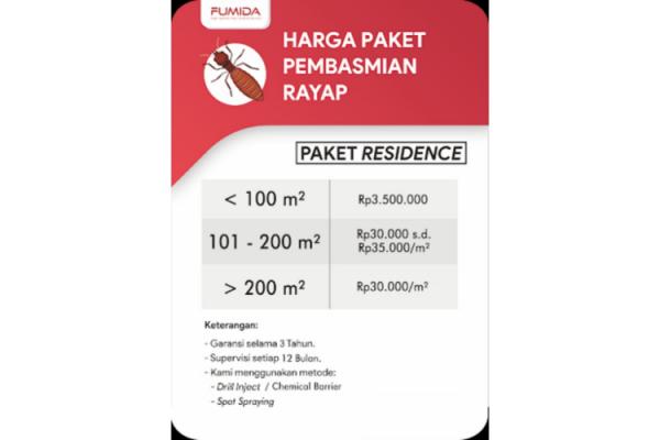 Harga Paket Fumida Harga Paket Fumida. (Foto: Fumida)