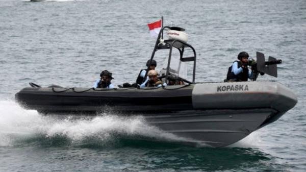 Simulasi Cegah Teror KTT G20, Kopaska TNI AL Kontak Tembak di Perairan Tanjung Benoa