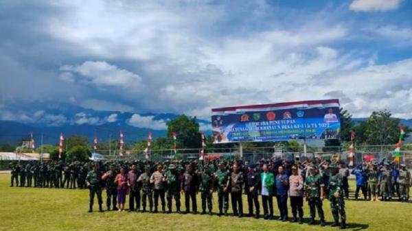 Tuntas 100 Persen, Pangdam XVII Cenderawasih Tutup TMMD di Jayawijaya