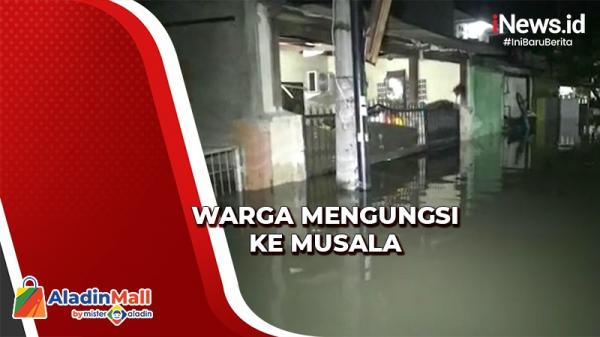 Ratusan Rumah di Pasar Kemis Tangerang Terendam Banjir akibat Tanggul Jebol