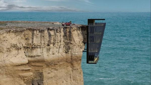 rumah dinding tebing Tempat unik, rumah dengan posisi tak biasa di dunia, di dinding tebing. (Foto: modscape.com.au)