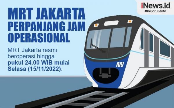 Infografis MRT Jakarta Perpanjang Jam Operasional