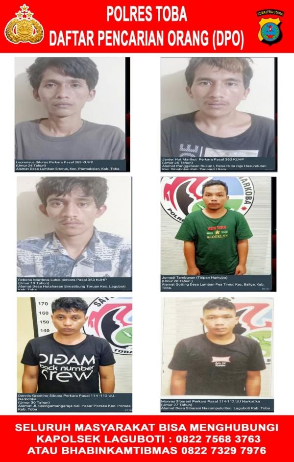 Identitas Tahanan Kabur di sel Polres Toba