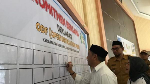 Suwawa Jadi Kecamatan Pertama di Gorontalo yang Deklarasikan Setop BABS