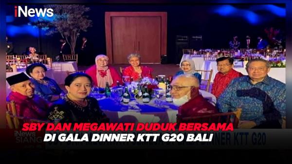 Sby Dan Megawati Duduk Bersama Di Gala Dinner Ktt G20 Bali 7598