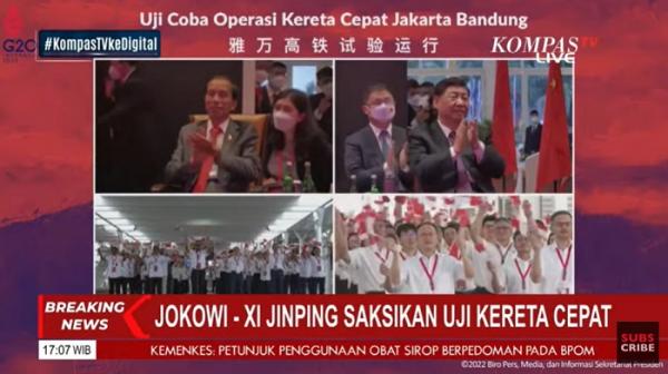 Saksikan Uji Coba Kereta Cepat Jakarta Bandung, Ini Komentar Jokowi Dan ...