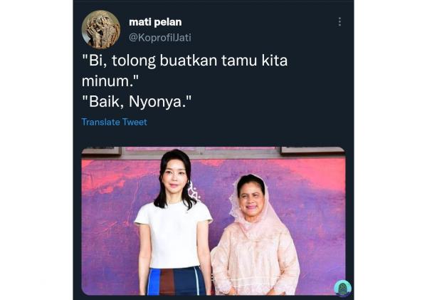 Postingan @koProfilJati yang diduga menghina Ibu Negara Iriana Joko Widodo viral di media sosial.  (Foto : tangkapan layar)