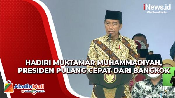 Hadir Di Muktamar Muhammadiyah, Presiden Jokowi Pulang Lebih Awal Dari ...