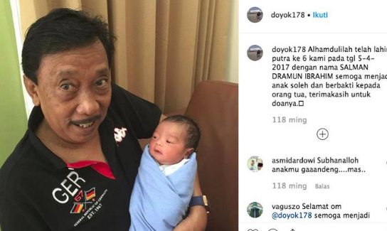 Artis Lawas Punya Anak di Usia Tua. (foto: instagram)