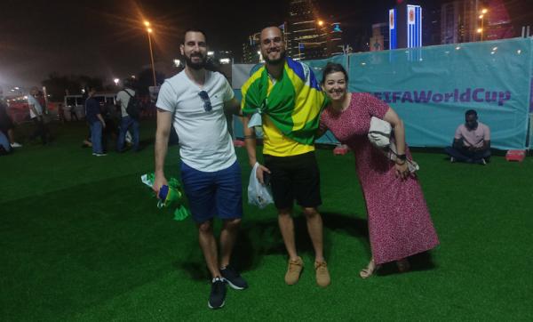 Suporter Brasil tak yakin Neymar Dkk juara Piala Dunia 2022. Sebab ada Argentina yang siap menjegal langkah Tim Samba. (Foto: Abdul Haris/MPI)