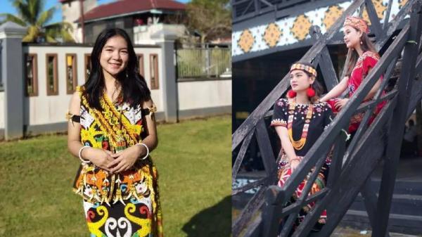 Simak dua teori yang kemungkinan bisa menjawab pertanyaan kenapa orang Dayak cantik? (Foto: @wanita_dayak/Instagram)
