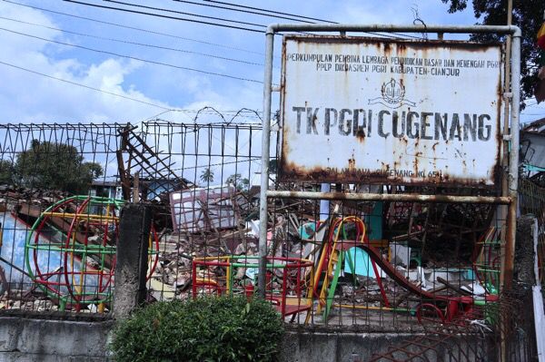 TK PGRI Cugenang, Cianjur, Jawa Barat Luluh Lantak Akibat Gempa (Dok. Kemdikbud)