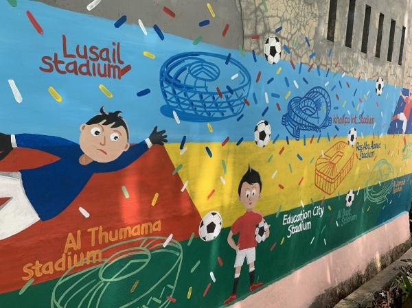 Kampung Piala Dunia di Perumahan Maharaja Cluster Cemara, Rangkapan Jaya, Depok (Foto: Andika Rachmansyah) 