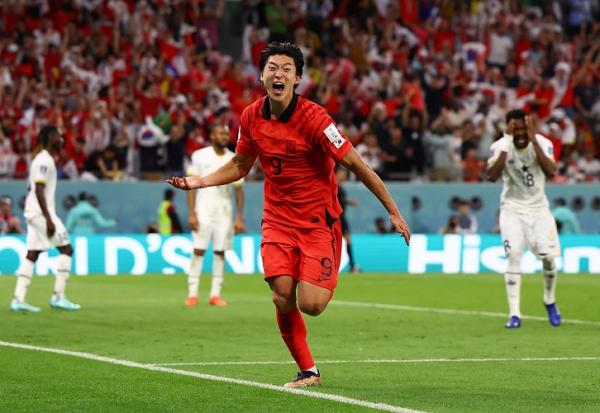 Bintang Korea Selatan Cho Gue-sung Penyerang Korea Selatan, Cho Gue-sung menjadi idola di Piala Dunia 2022. Dia sejauh ini sudah mencetak dua gol. (Foto: REUTERS)