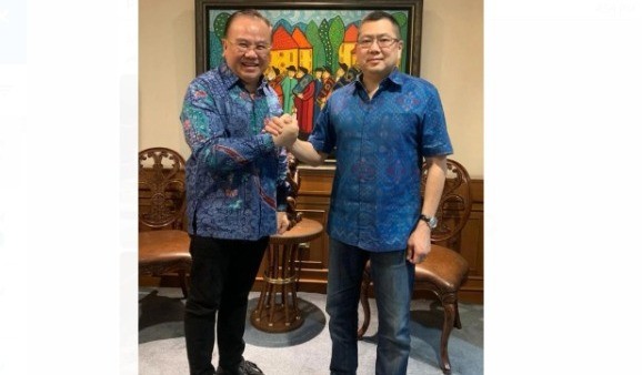 Ketum Partai Perindo Hary Tanoesoedibjo bertemu pemilik Kagum Group Henry Husada (Foto: Ist)