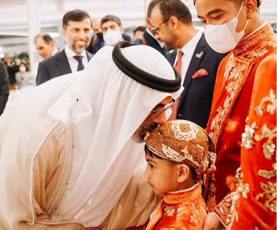 Tingkah lucu cucu Presiden. (Foto: istimewa)