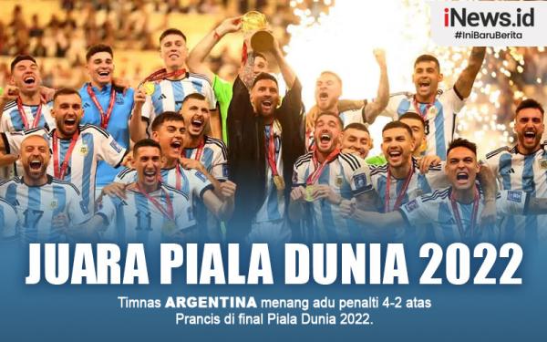 Infografis Argentina Juara Piala Dunia 2022