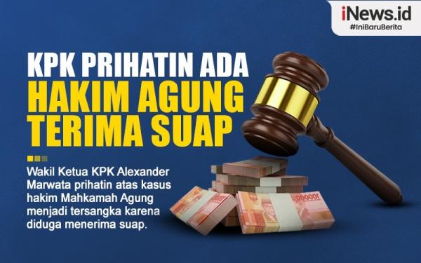 Infografis KPK Prihatin Ada Hakim Agung Terima Suap