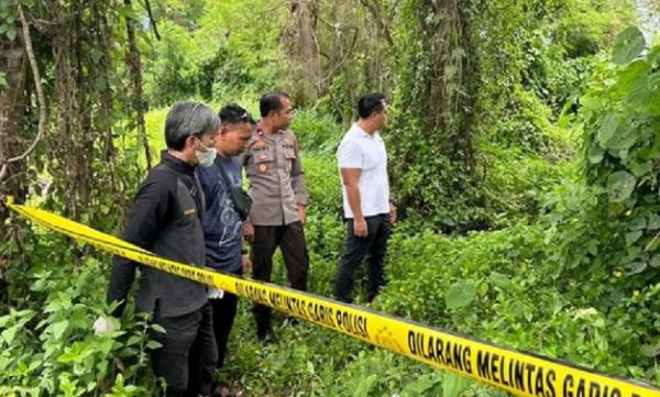 Penemuan Bayi Gianyar Lokasi penemuan bayi perempuan di Desa Kemenuh, Kecamatan Sukawati, Gianyar, Bali. (Foto: Polsek Sukawati)