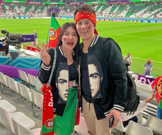 Via Vallen Artis nonton piala dunia Qatar 2022