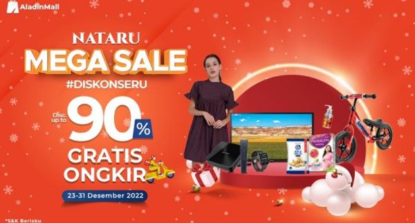 Serbu Nataru Mega Sale di AladinMall, Dapatkan Diskon s.d 90% + Gratis Ongkir!